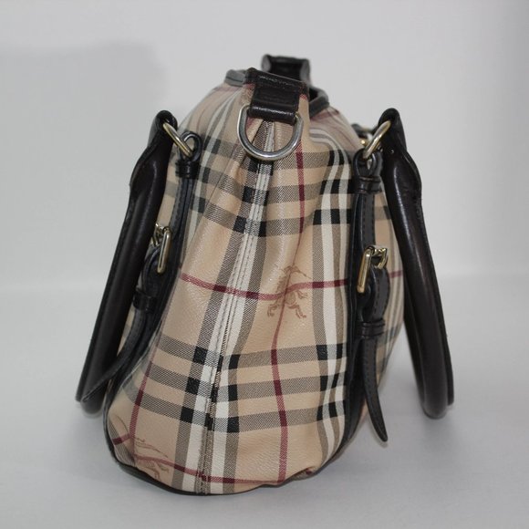 Burberry Northfield Convertible Tote Haymarket Coated Canvas Small Tote Bag - Picture 7 of 16